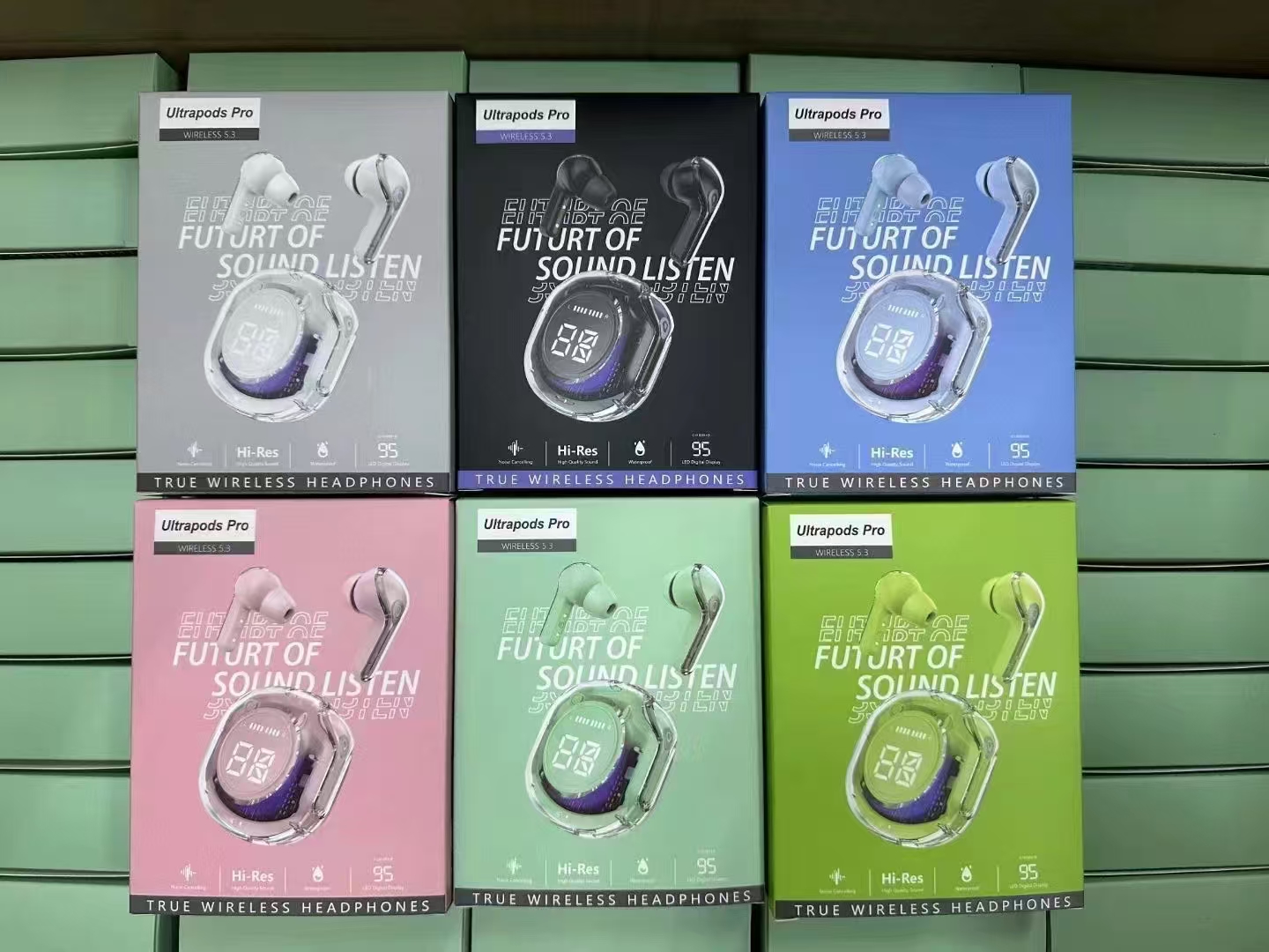 Air39 TWS Earbuds LED Display Transparent Crystal Case In-Ear Wireless Earphone Gaming Headphone Headset Hot Selling - Image 6