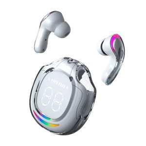 Air 40 Hotsale Wireless Earbuds BT5.0 Noise Cancelling HiFi Stereo Sport Headphones Digital Display Transparent Charging Case