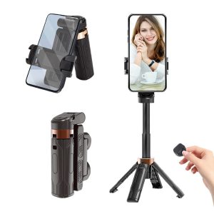 JC-25 Mini Multi-Function Selfie Stick for 5G Smartphones Portable Quadruple Live Photo Artifact for Travel Cross-Border