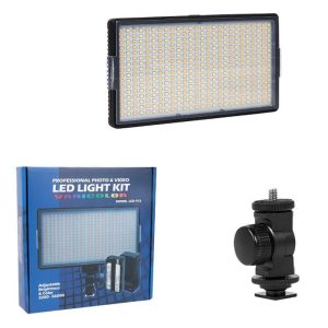 Led-416 3200k-5600k Flat Panel Abs Light Led Video Panel Fill Light Lamp Dslr Camera Light With Battery Standard 1/4 Screw Hole