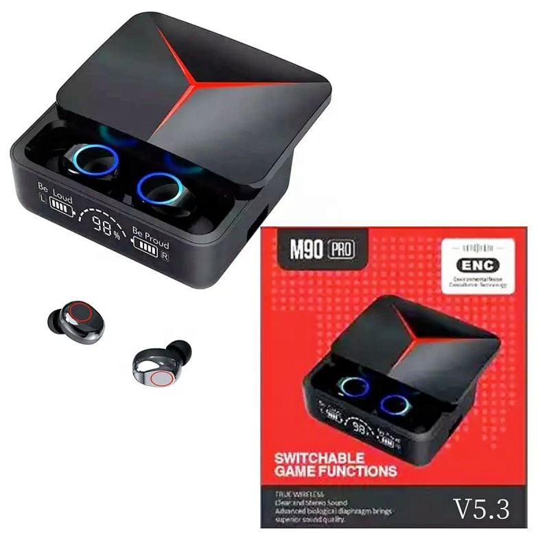 M90 Pro LED Display TWS Wireless Earbuds Waterproof In-Ear Sports Headset with Touch Control AAC for Mobile Gaming and Travel - Image 3