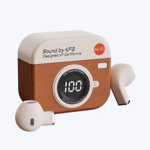 Q85 Retro Camera High Quality Wireless Earbuds Gaming Headset Headphones Earphone with LED Display Headphone Headset Wireless Tws for Sports