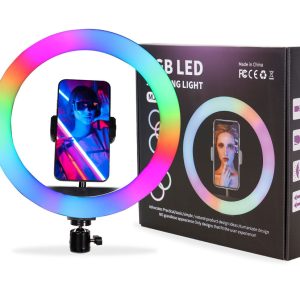 10 inches-22 inches MJ26 MJ33 RGB LED Selfie Ring Light 26cm Spotlight Fill Light Lamp Makeup Ringlight Remote Adjustable Dimmable Ring
