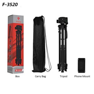 3520 Tripod Height 140cm 360 Degree PTZ Lightweight Tripod Portable Phone Selfiet Tripod