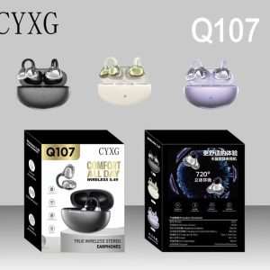 Q107 Ear Clip Electroplated Appearance  True Wireless Earphones Waterproof Hd Call Bone Conduction Headphone