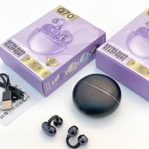 Q70 Ear Clip Electroplated Appearance  True Wireless Earphones Waterproof Hd Call Bone Conduction Headphone