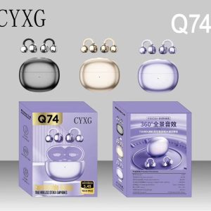 Q74 Ear Clip Electroplated Appearance  True Wireless Earphones Waterproof Hd Call Bone Conduction Headphone
